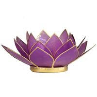 Lotus sfeerlicht lila/goud