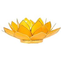 Lotus sfeerlicht geel/goudrand 3e chakra